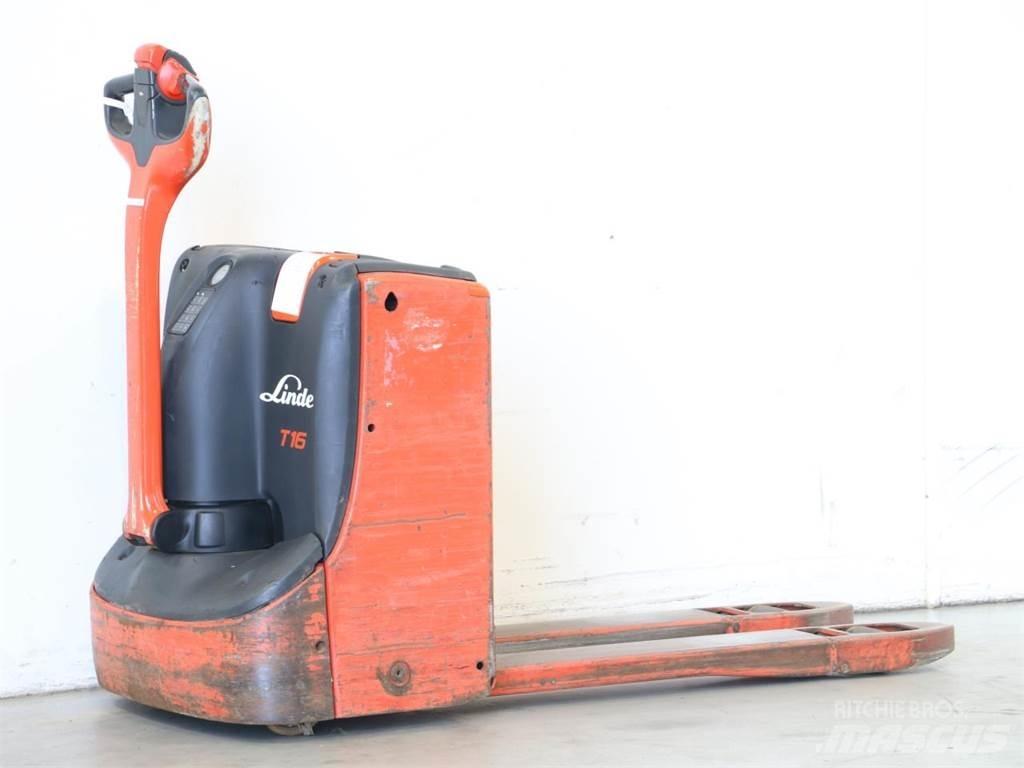 Linde T16/1152-00 Παλετοφόρα πεζού χειριστή με ιστό