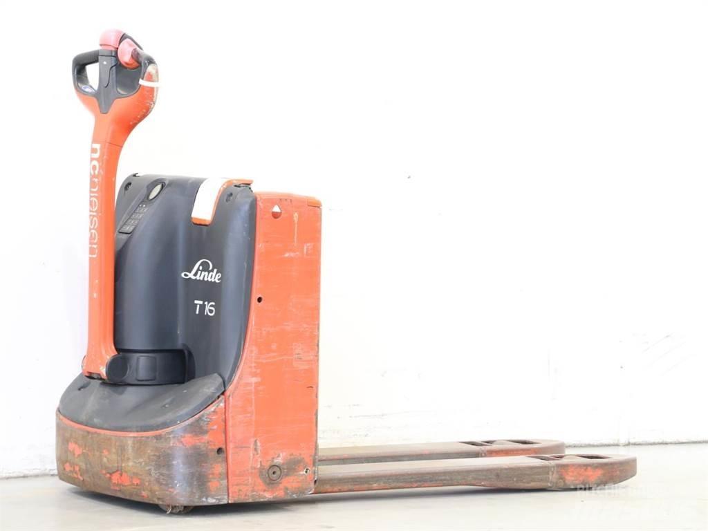 Linde T16/1152-00 Παλετοφόρα πεζού χειριστή με ιστό