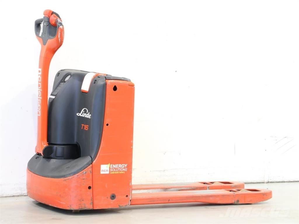 Linde T16/1152-02 Παλετοφόρα πεζού χειριστή με ιστό