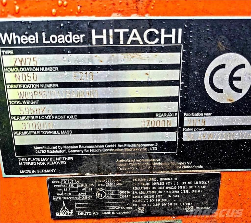 Hitachi ZW75 Μίνι φορτωτές