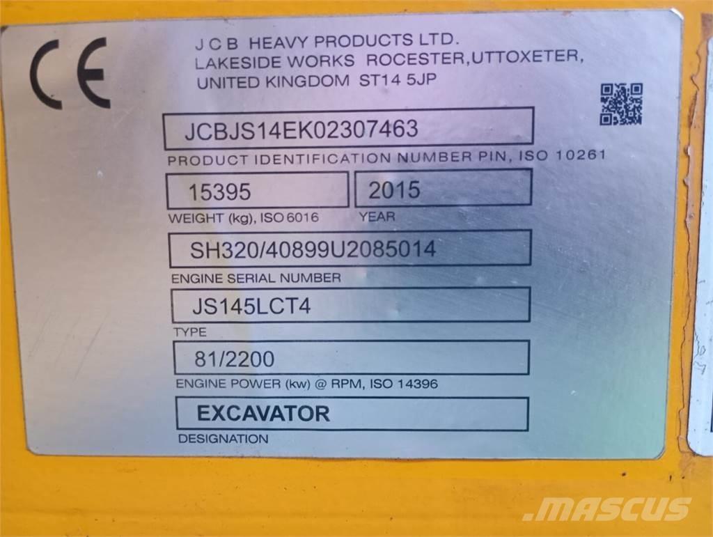 JCB JS 145 Εκσκαφείς με ερπύστριες