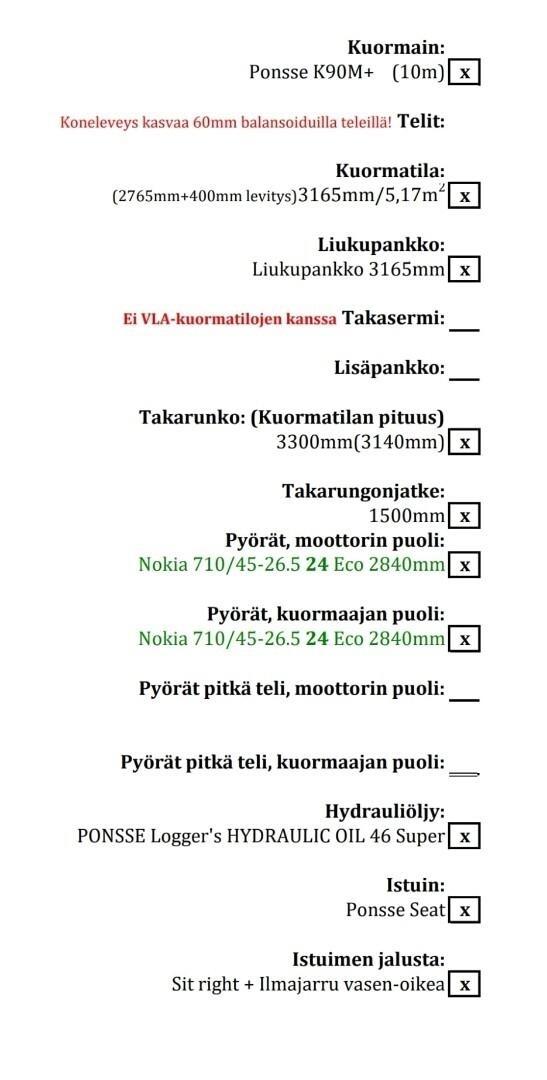 Ponsse Elk 8WD Μεταφορείς ξυλείας