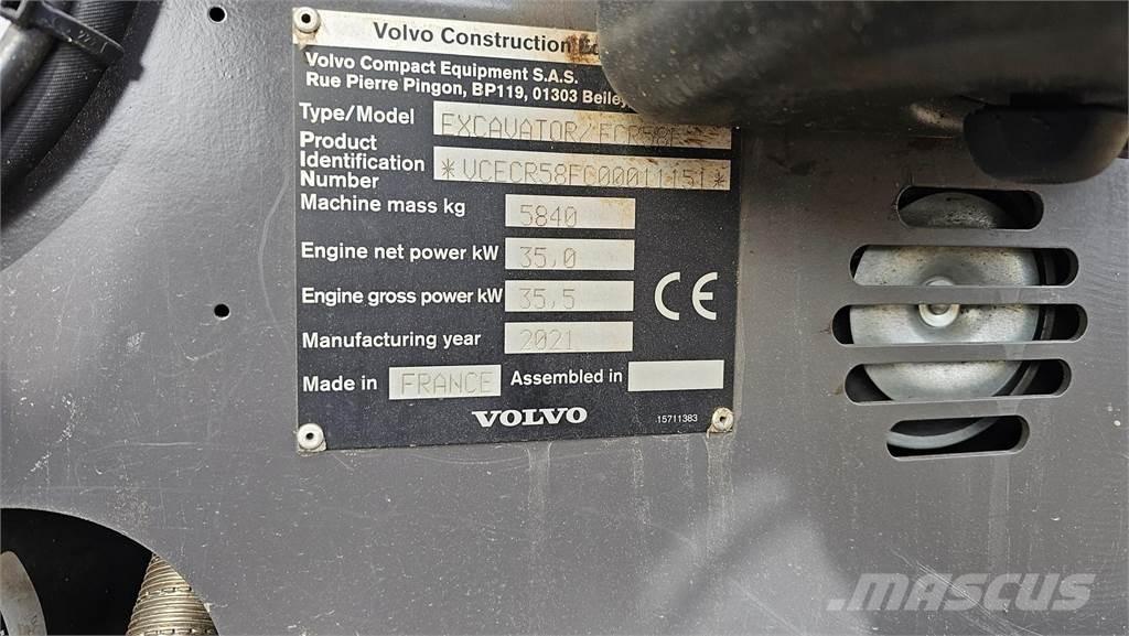 Volvo ECR 58 F Εκσκαφάκι (διαβολάκι) < 7t