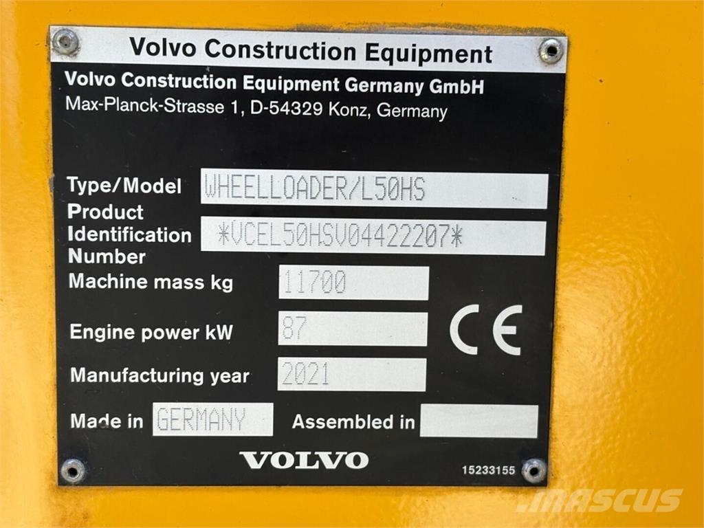 Volvo L 50 H S Φορτωτές με λάστιχα (Τροχοφόροι)