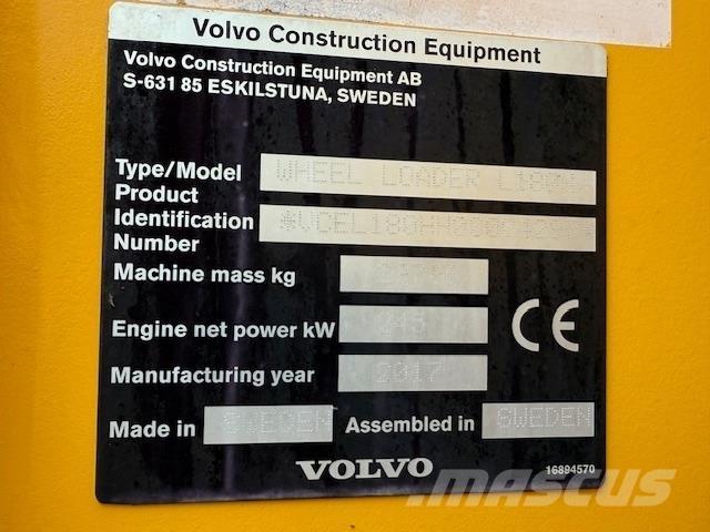 Volvo L180H Φορτωτές με λάστιχα (Τροχοφόροι)