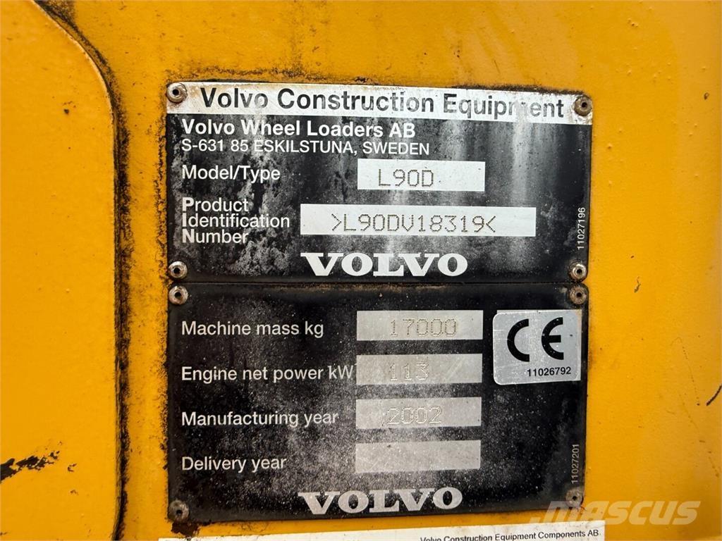Volvo L90D Φορτωτές με λάστιχα (Τροχοφόροι)