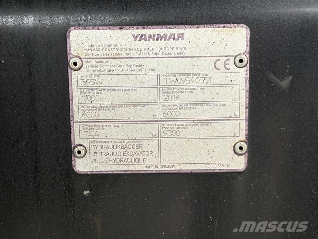 Yanmar B 95 W Εκσκαφείς με τροχούς - λάστιχα