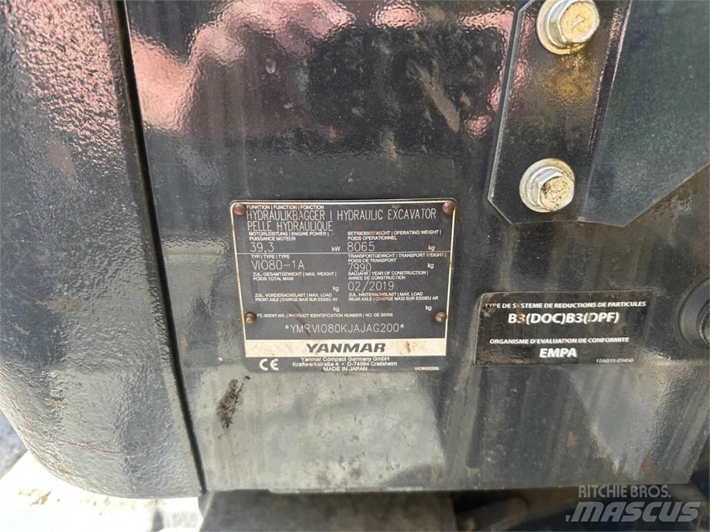 Yanmar Vio 80-1A Μίνι εκσκαφείς 7t - 12t