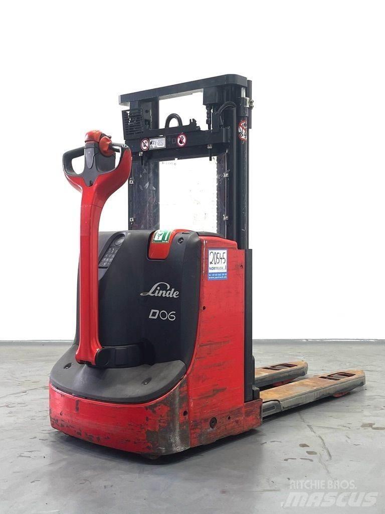 Linde D06-1160 Παλετοφόρα πεζού χειριστή με ιστό