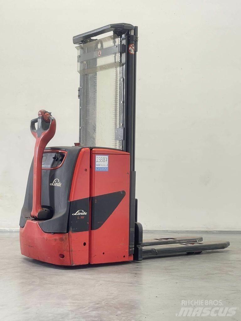Linde L16-1173 Παλετοφόρα πεζού χειριστή με ιστό