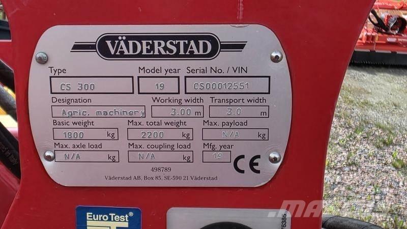 Väderstad Cultus 300 Άλλες μηχανές οργώματος και εξαρτήματα