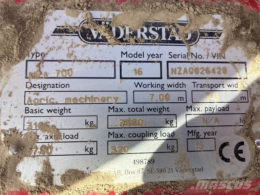 Väderstad NZA 800 HARV Σβάρνες