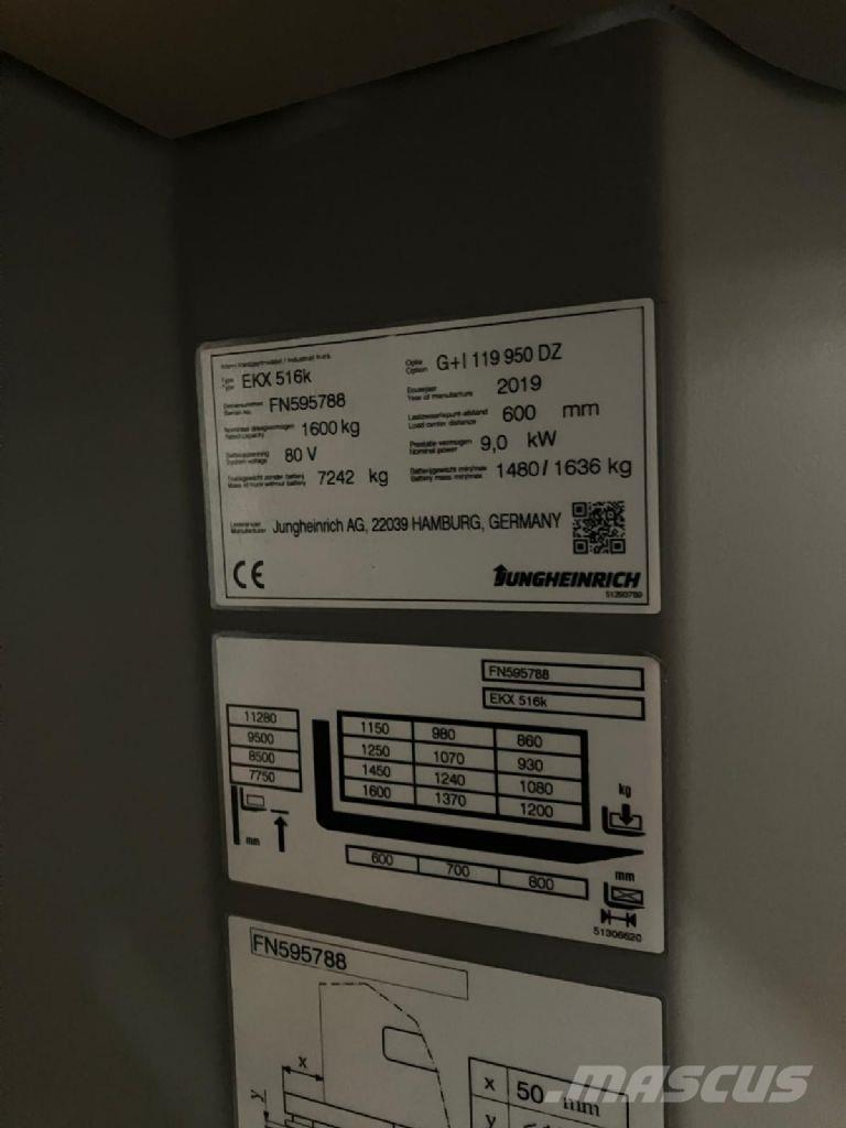 Jungheinrich EKX 516K Περονοφόρο ανυψωτικό συλλογής παραγγελιών μεγάλου ύψους