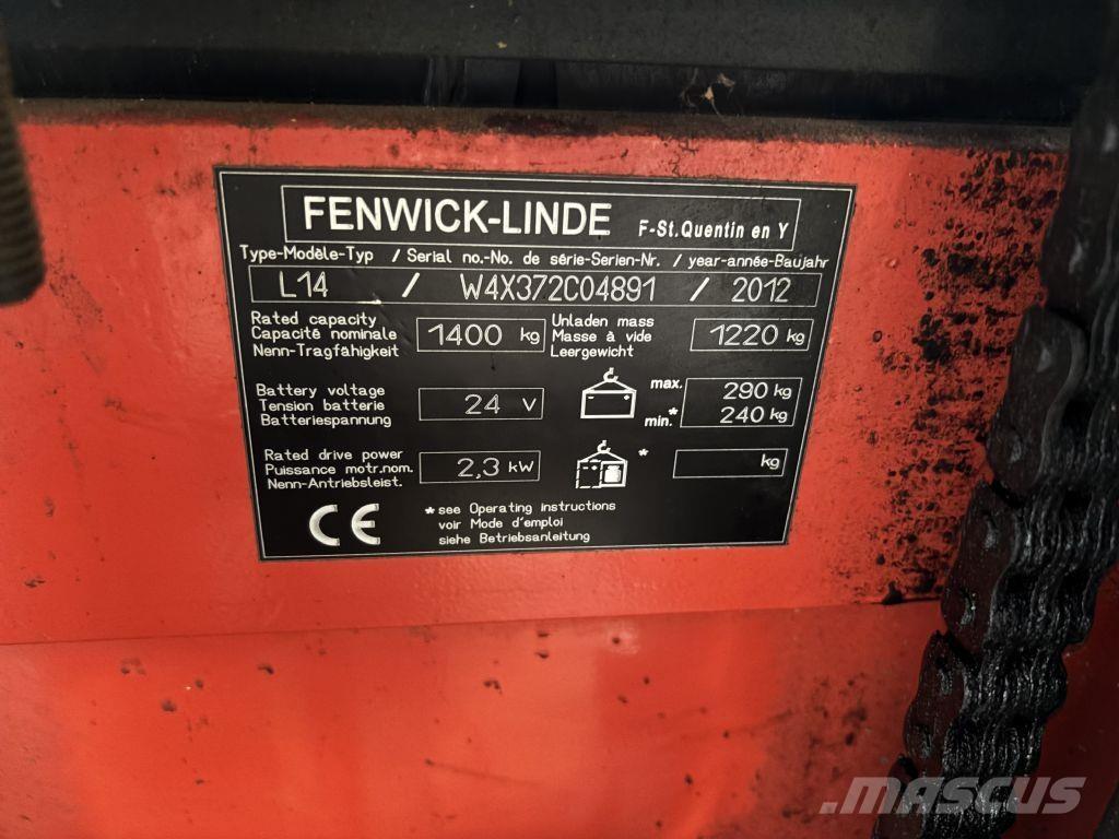 Linde L14 Παλετοφόρα πεζού χειριστή με ιστό