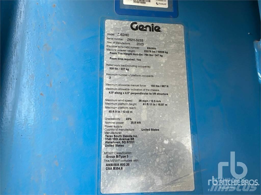 Genie Z62-40 Ανυψωτήρες με αρθρωτό βραχίονα