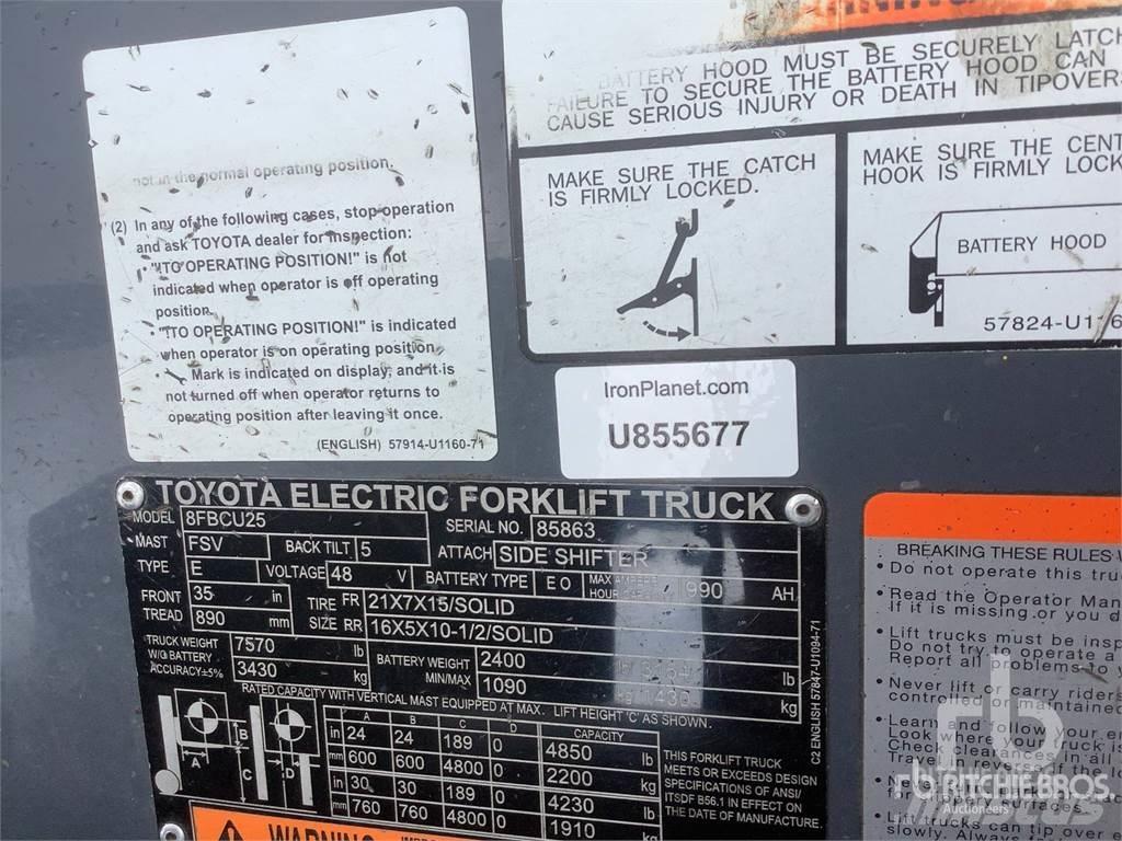 Toyota 8FBCU25 Ηλεκτρικά περονοφόρα ανυψωτικά κλαρκ