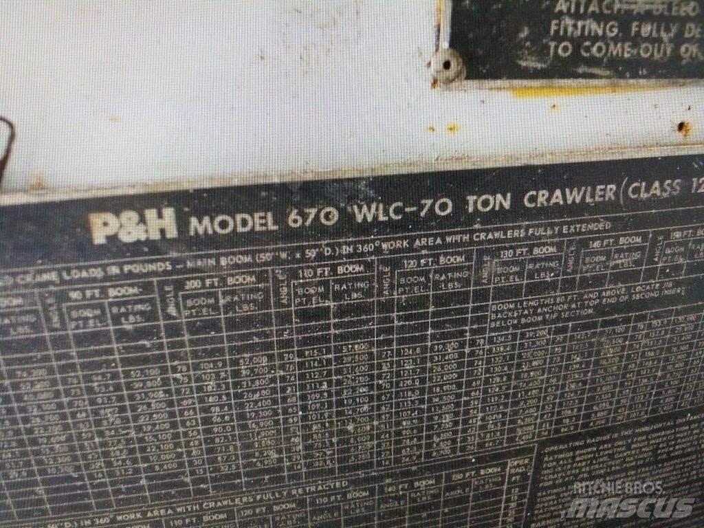 P&H 670W LC Γερανοί με ερπύστριες