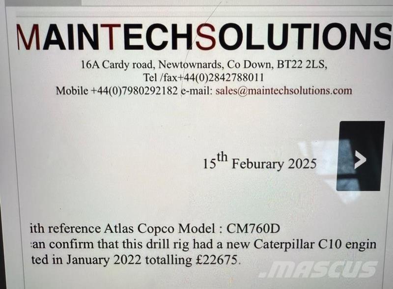 Atlas Copco CM-760D Κατασκευές - Άλλα