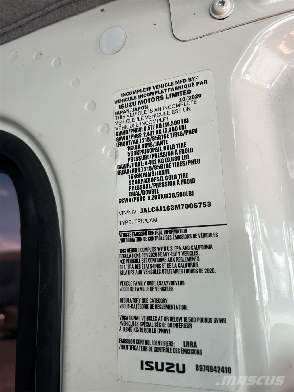 Isuzu NPR HD DC Φορτηγά Σασί