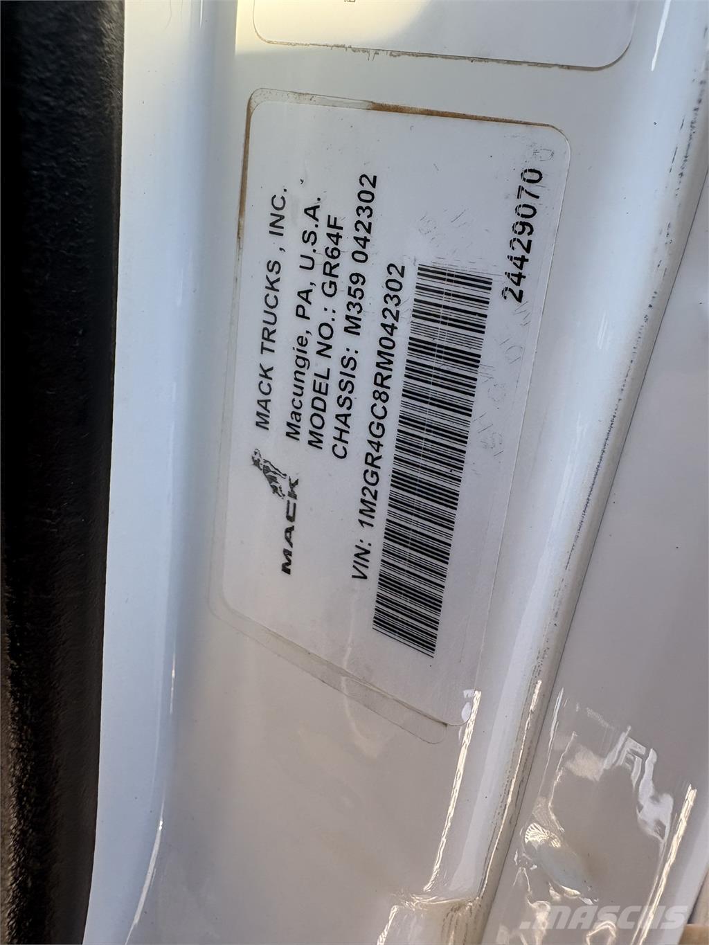 Mack GR64F Φορτηγά Ανατροπή