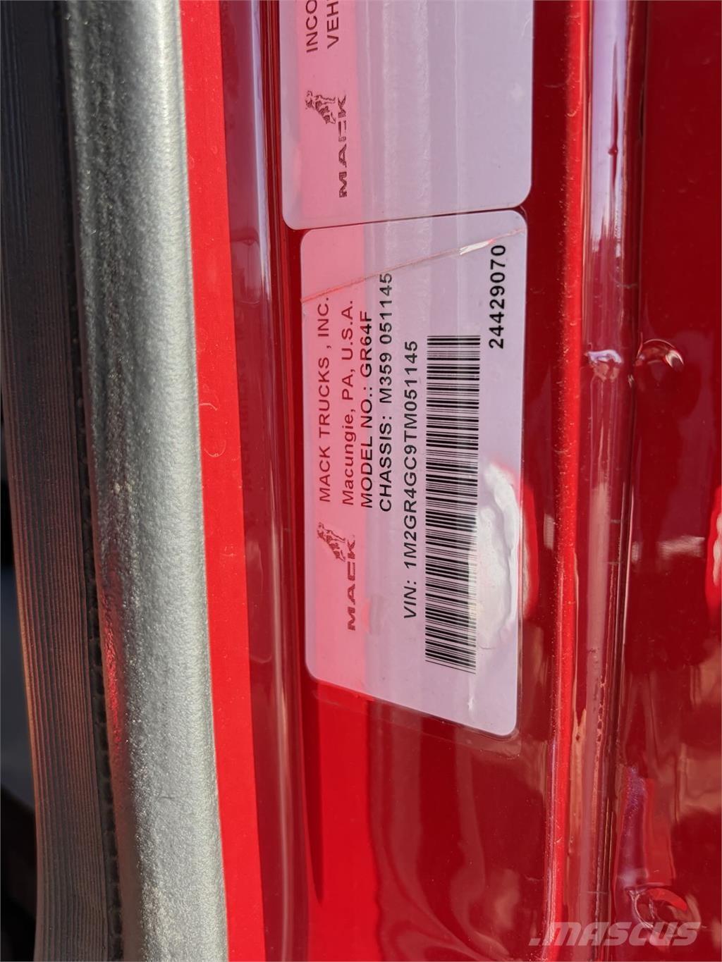 Mack GR64FR Φορτηγά Ανατροπή