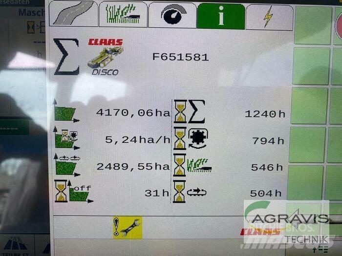 CLAAS DISCO 9200 C AS Χορτοκοπτικά