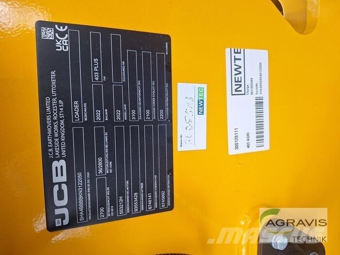 JCB 403 AGRI Φορτωτές με λάστιχα (Τροχοφόροι)