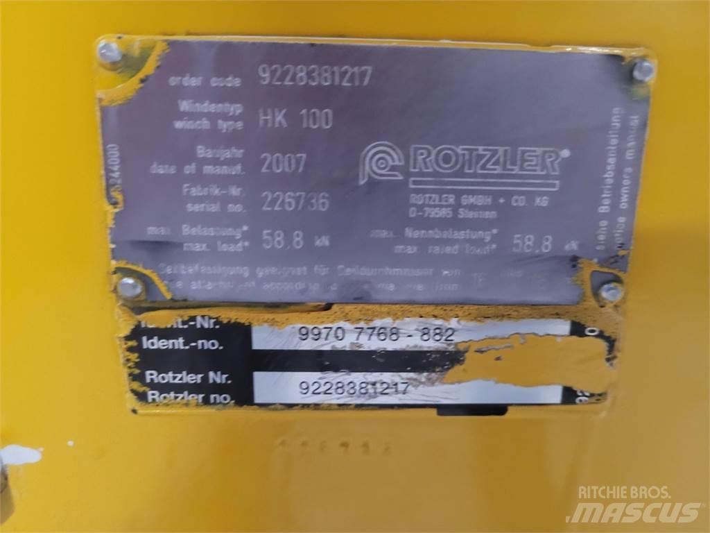 Faun HK 100 winch Εξαρτήματα και εξοπλισμός για γερανούς