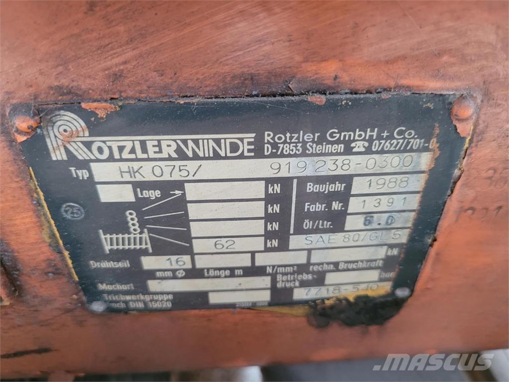 Faun RTF 50 winch Εξαρτήματα και εξοπλισμός για γερανούς