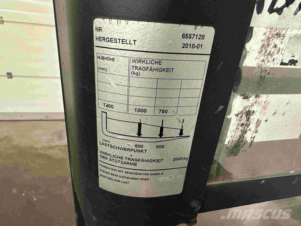 Toyota SPE 200 D Παλετοφόρα πεζού χειριστή με ιστό