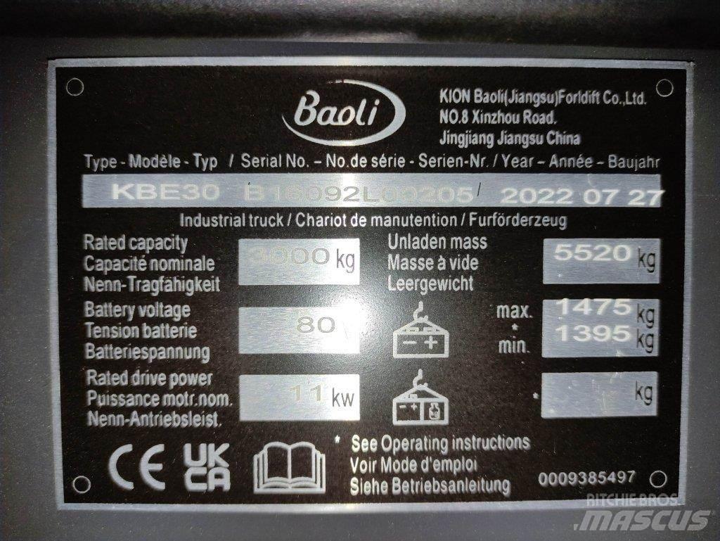 Baoli KBE30 Ηλεκτρικά περονοφόρα ανυψωτικά κλαρκ