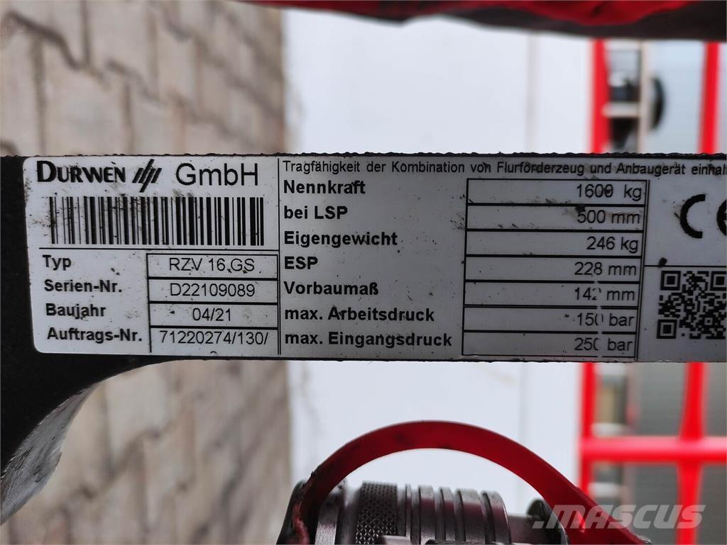 Durwen RZV 16 GS Χειρισμός Υλικών - Άλλα