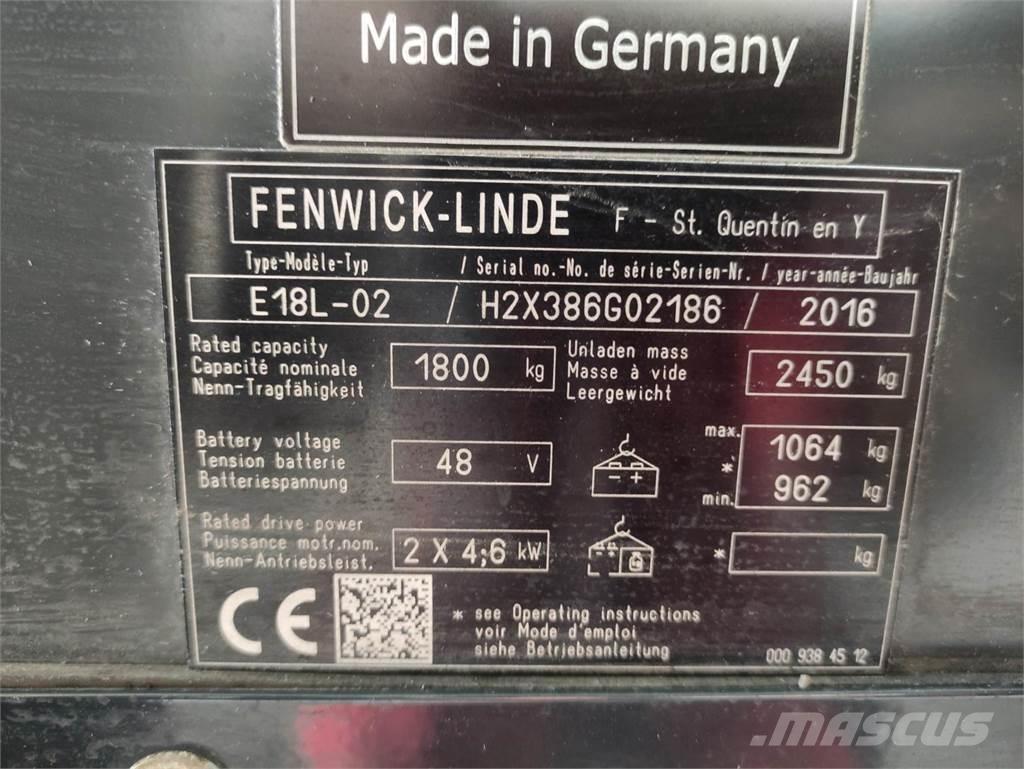 Linde E18L-02-386 Ηλεκτρικά περονοφόρα ανυψωτικά κλαρκ