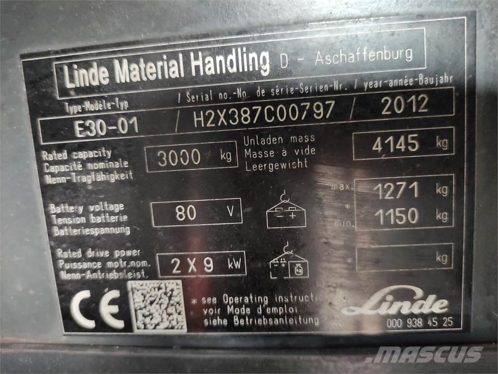 Linde E30-01-387 Ηλεκτρικά περονοφόρα ανυψωτικά κλαρκ