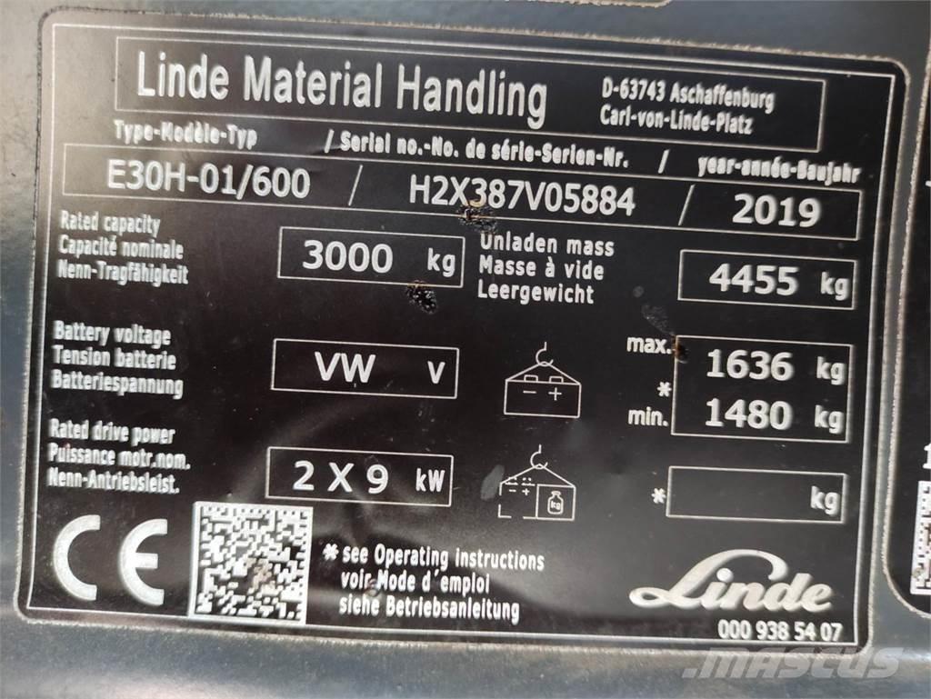 Linde E30H-01/600-387 Ηλεκτρικά περονοφόρα ανυψωτικά κλαρκ