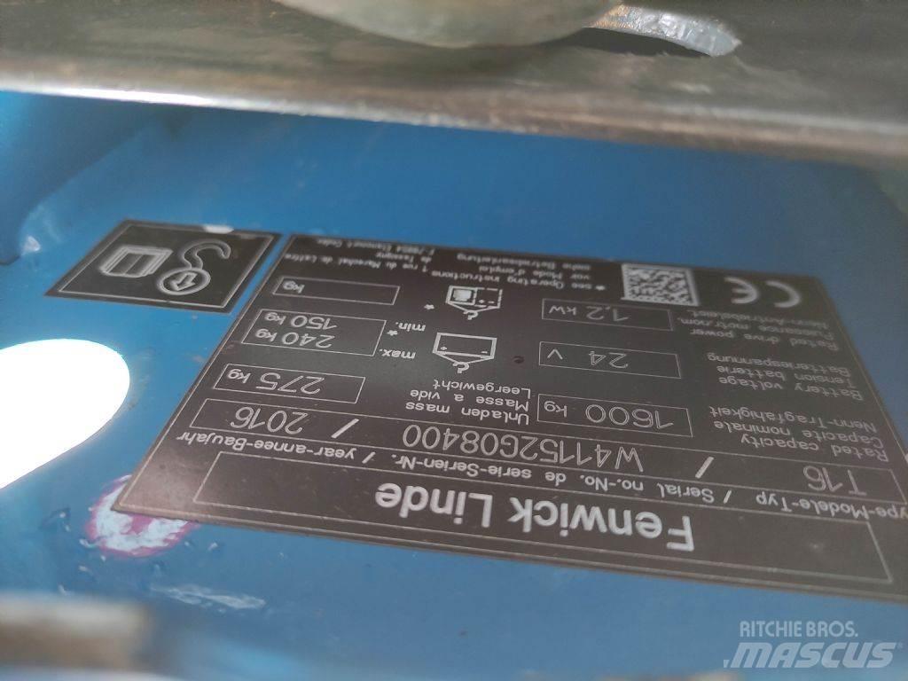 Linde T16 Χειροκίνητο περονοφόρο ανυψωτικό