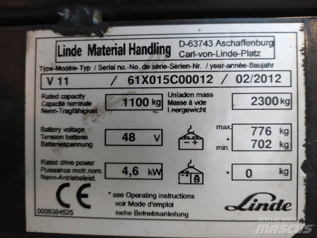 Linde V11 Περονοφόρο ανυψωτικό συλλογής παραγγελιών μεγάλου ύψους