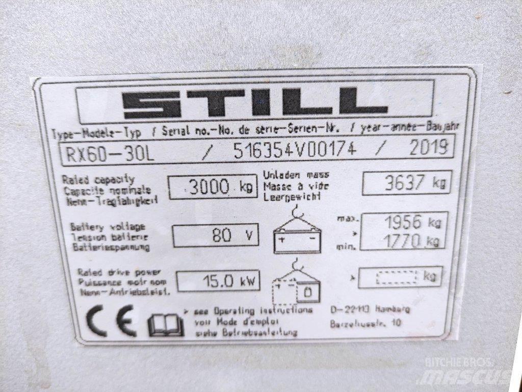 Still RX60-30 L Ηλεκτρικά περονοφόρα ανυψωτικά κλαρκ