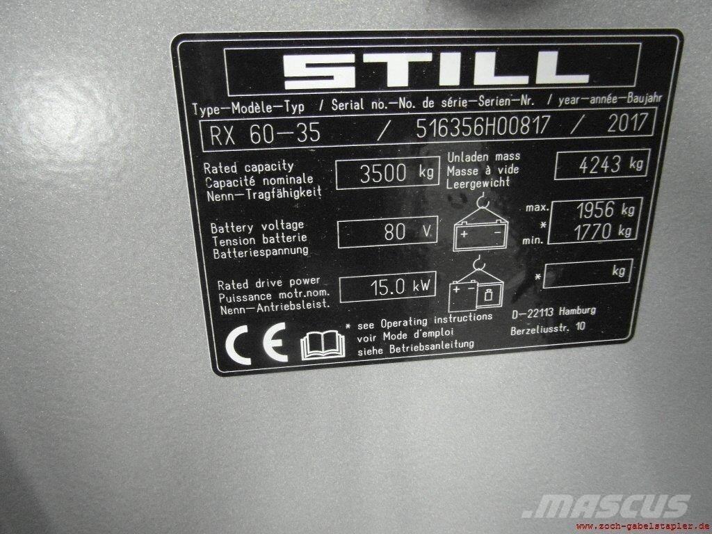 Still RX60-35 Ηλεκτρικά περονοφόρα ανυψωτικά κλαρκ