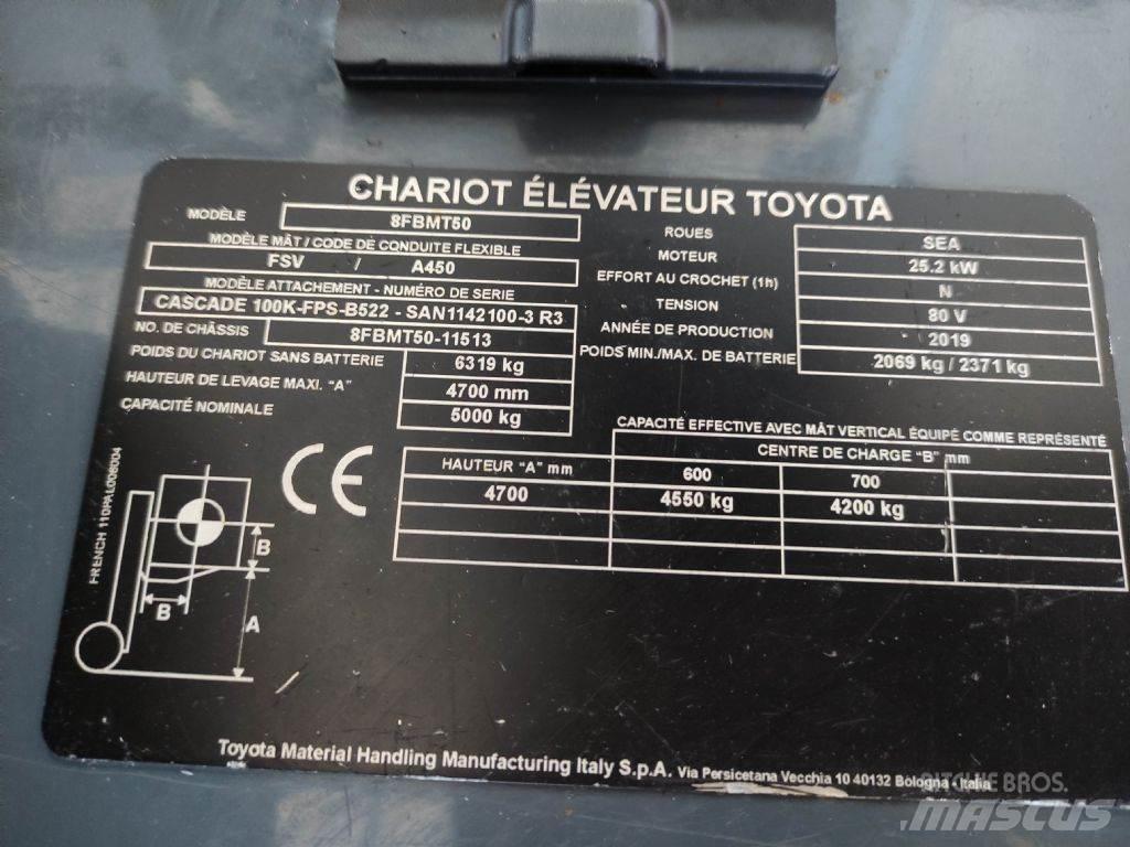 Toyota 8FBMT50 Ηλεκτρικά περονοφόρα ανυψωτικά κλαρκ