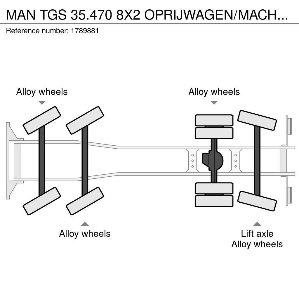 MAN TGS 35.470 8X2 OPRIJWAGEN/MACHINE TRANSPORTER/PLAT Νταλίκες μεταφοράς οχημάτων