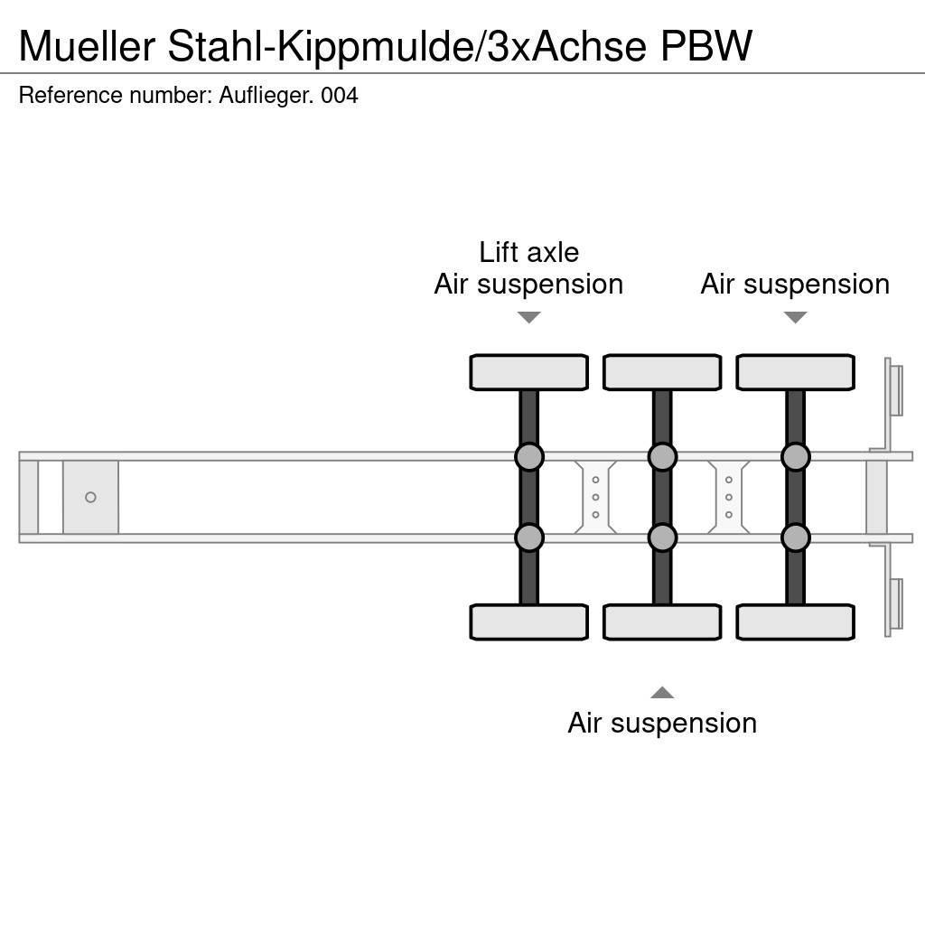  Mueller Stahl-Kippmulde/3xAchse PBW Ανατρεπόμενες ημιρυμούλκες