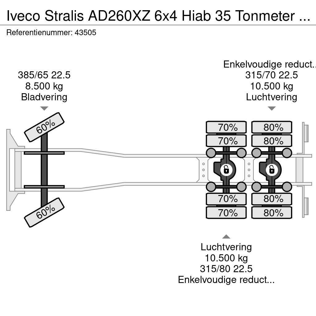 Iveco Stralis AD260XZ 6x4 Hiab 35 Tonmeter laadkraan + J Γερανοί παντός εδάφους