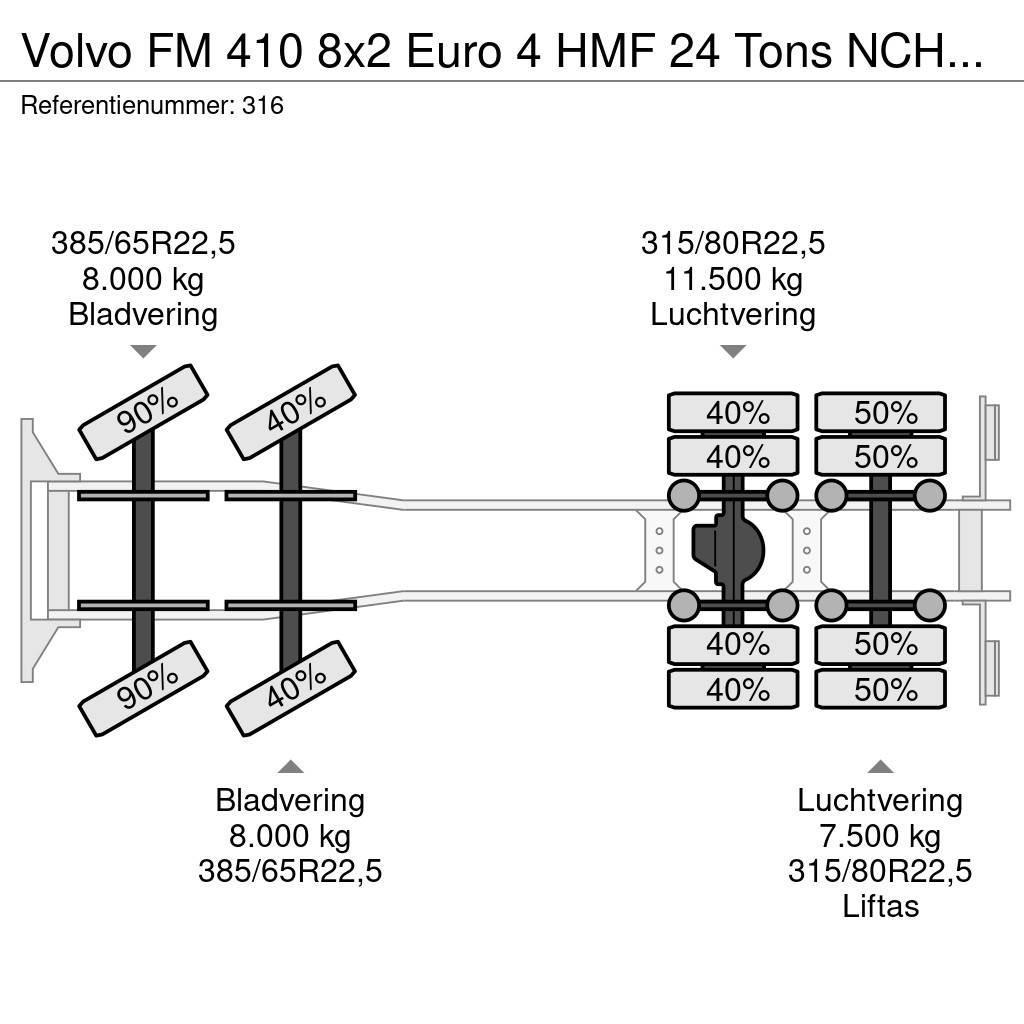 Volvo FM 410 8x2 Euro 4 HMF 24 Tons NCH Cable System! Φορτηγά ανατροπή με γάντζο