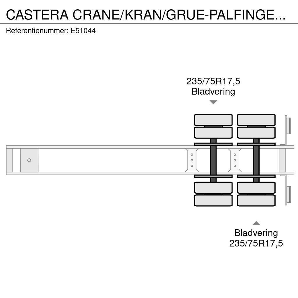 Castera CRANE/KRAN/GRUE-PALFINGER 22002 (2xHydr.) Ημιρυμούλκες με χαμηλό δάπεδο