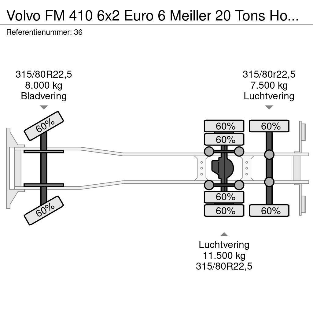 Volvo FM 410 6x2 Euro 6 Meiller 20 Tons Hooklift German Φορτηγά ανατροπή με γάντζο