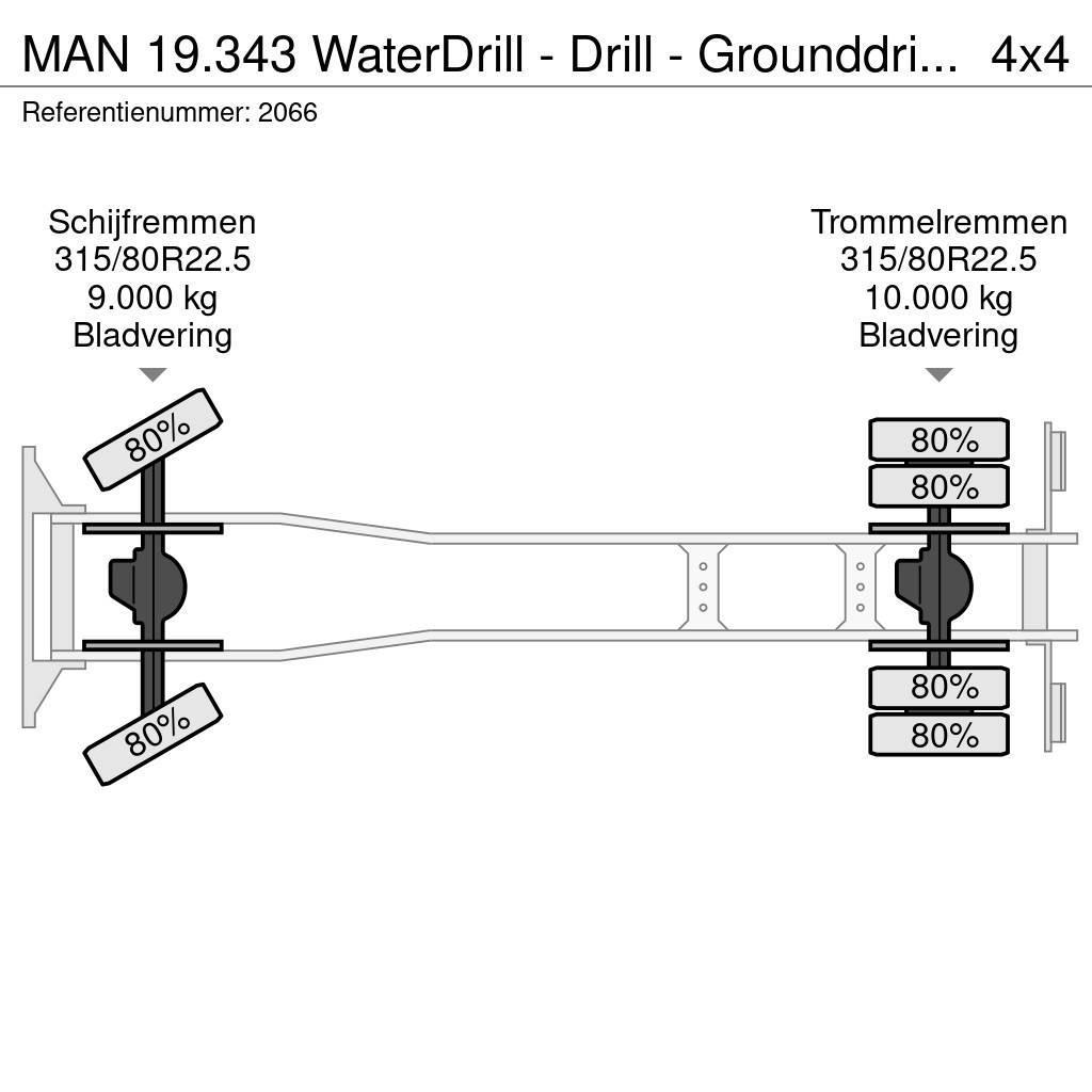 MAN 19.343 WaterDrill - Drill - Grounddrill - Boor Γερανοί παντός εδάφους