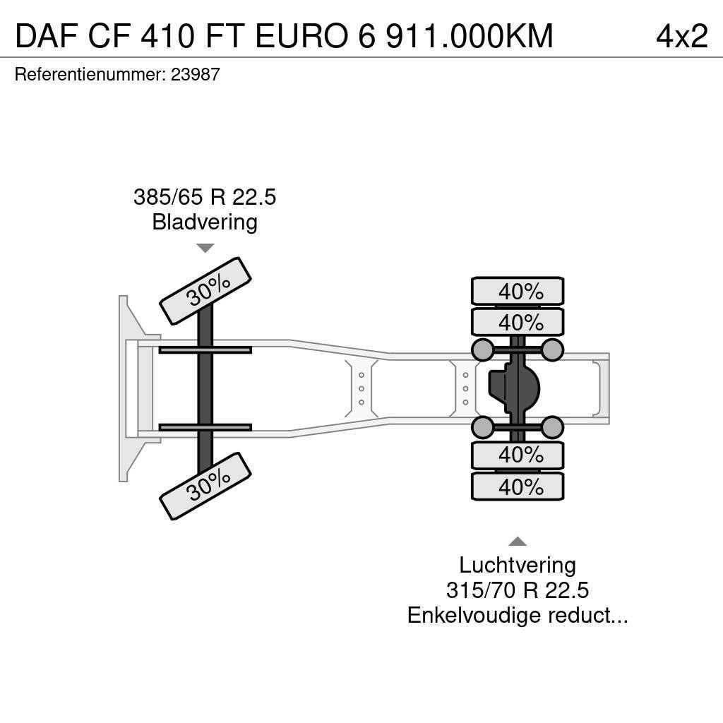 DAF CF 410 FT EURO 6 911.000KM Τράκτορες