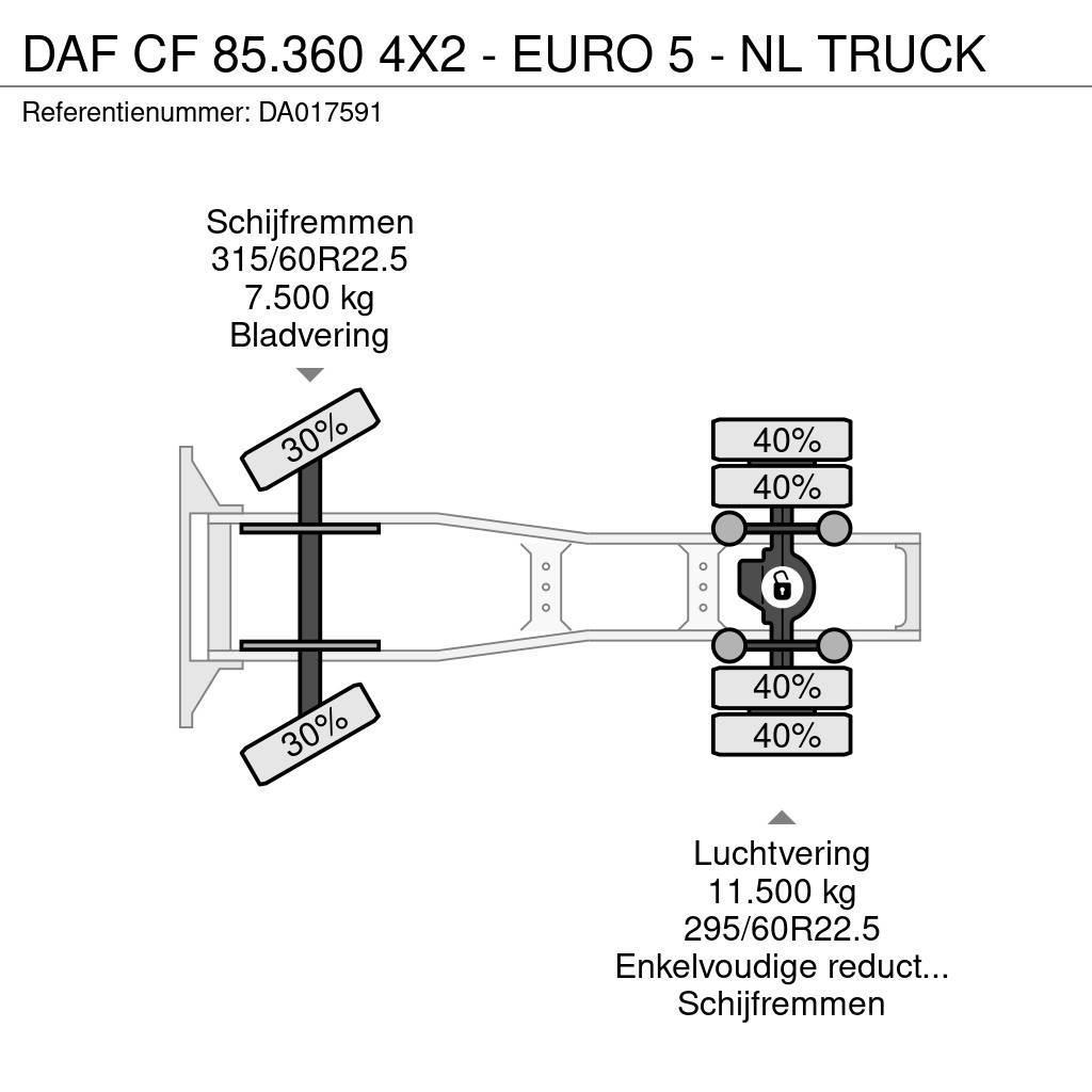 DAF CF 85.360 4X2 - EURO 5 - NL TRUCK Τράκτορες