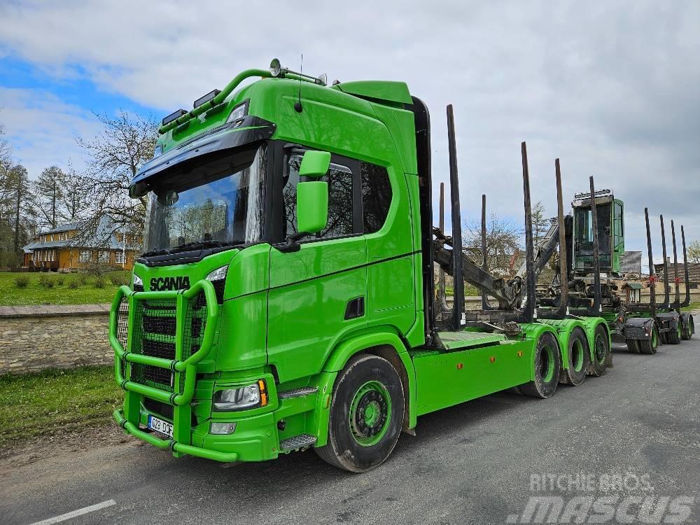 Scania R 500+haagis+loglift 96ST Φορτηγά ξυλείας